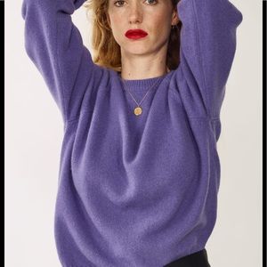 Tricot cashmere made in Italy crew neck sweater S